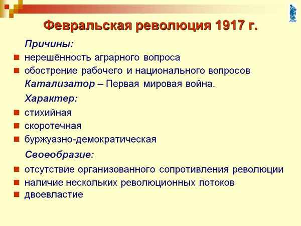 
    Февральская буржуазная революция в 1917 г., 9-й класс

      