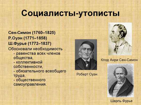 
    Социалисты-утописты XVIII–XIX вв.

      