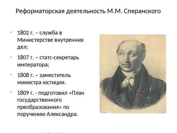 
    Урок истории России в 8-м классе "Реформы М.М. Сперанского"

      